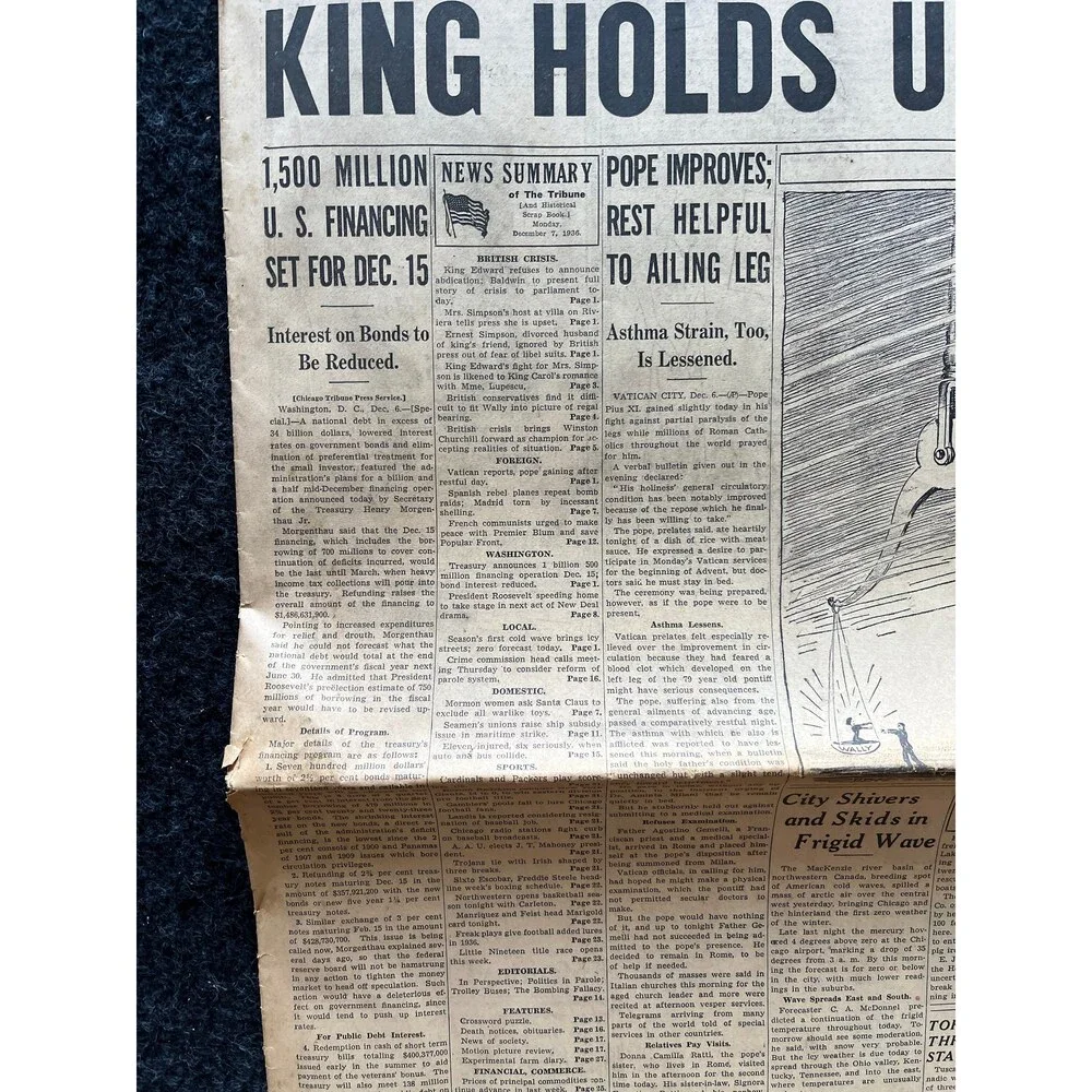 1936 Kind Edward Abdicates Crown King Wally - British Monarchy, UK Politics, Qu